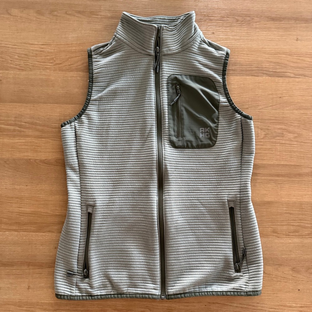 Alaskan Hardgear Duluth Trading Co Mens Small Sage Green Ribbed Full Zip Vest
